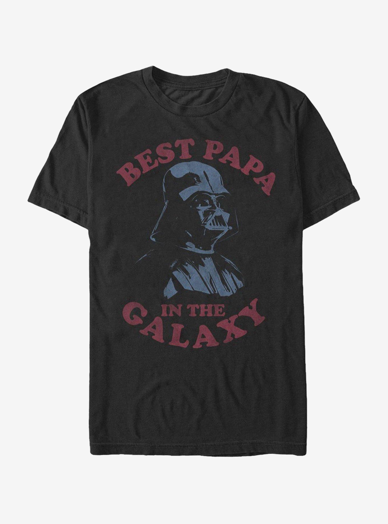 Star Wars Darth Vader Best Papa in the Galaxy T-Shirt, BLACK, hi-res