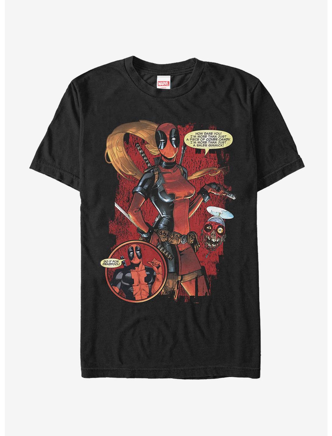 Marvel Lady Deadpool Dare You T-Shirt, BLACK, hi-res