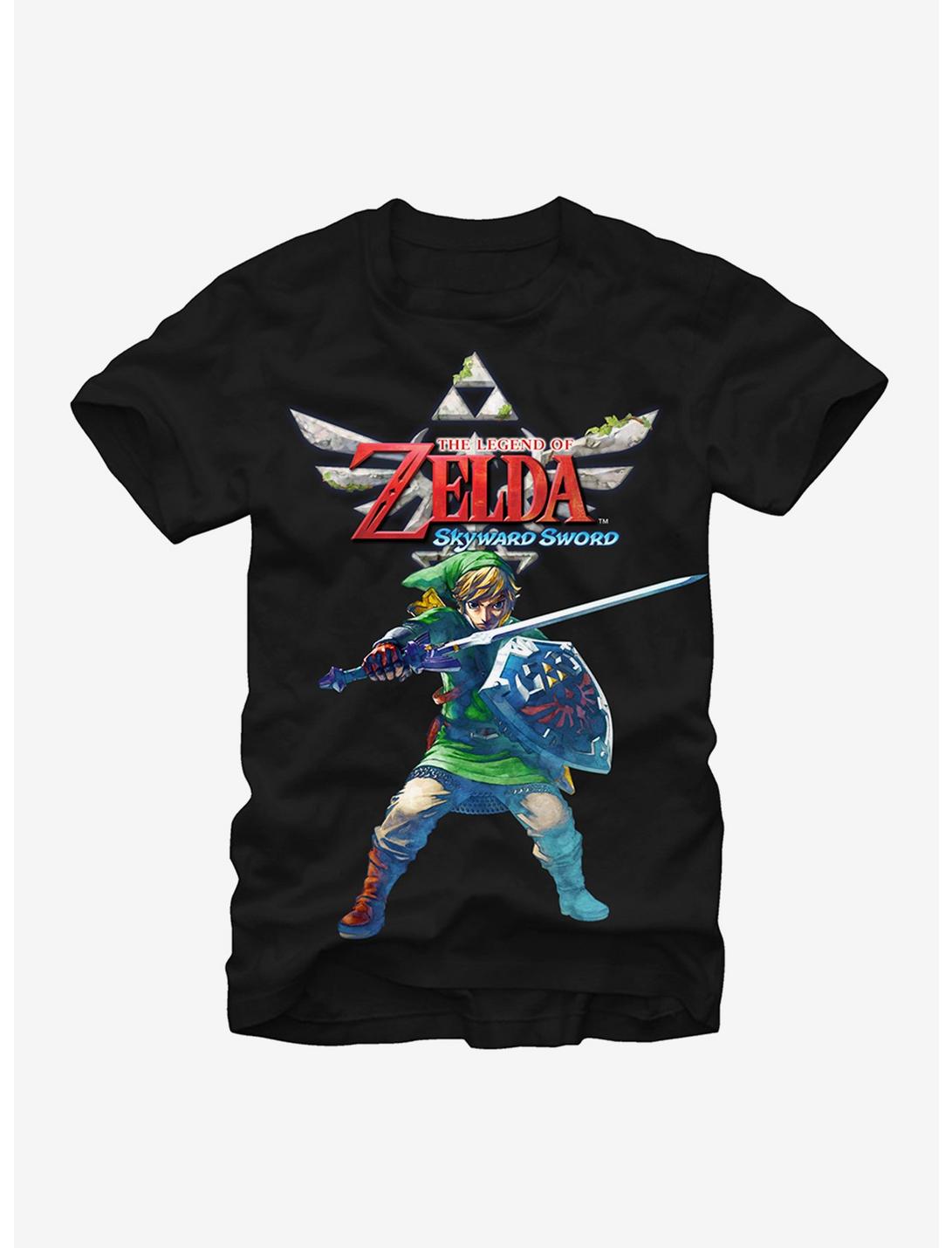 Nintendo Legend of Zelda Swordsman T-Shirt, BLACK, hi-res