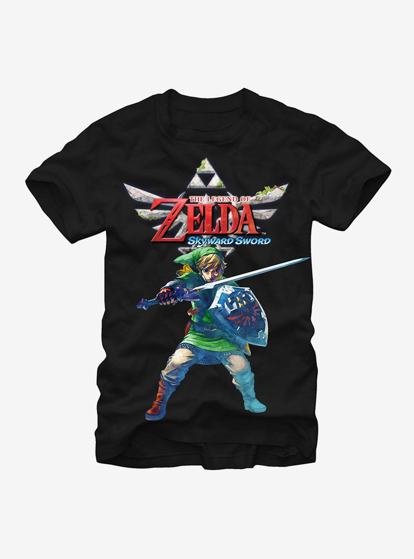 Nintendo Legend of Zelda Swordsman T-Shirt, BLACK, hi-res