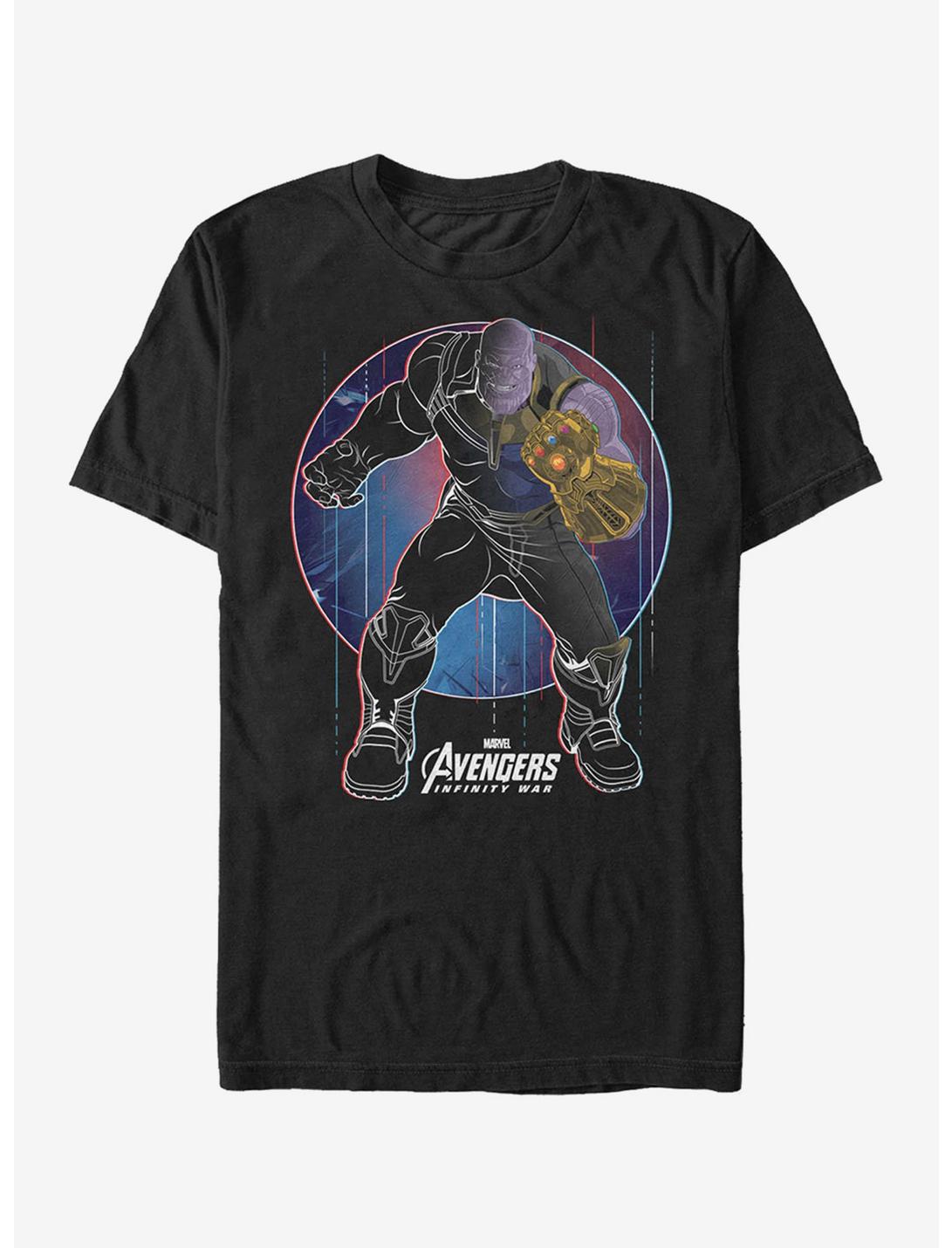 Marvel Avengers: Infinity War Thanos Circle T-Shirt, BLACK, hi-res
