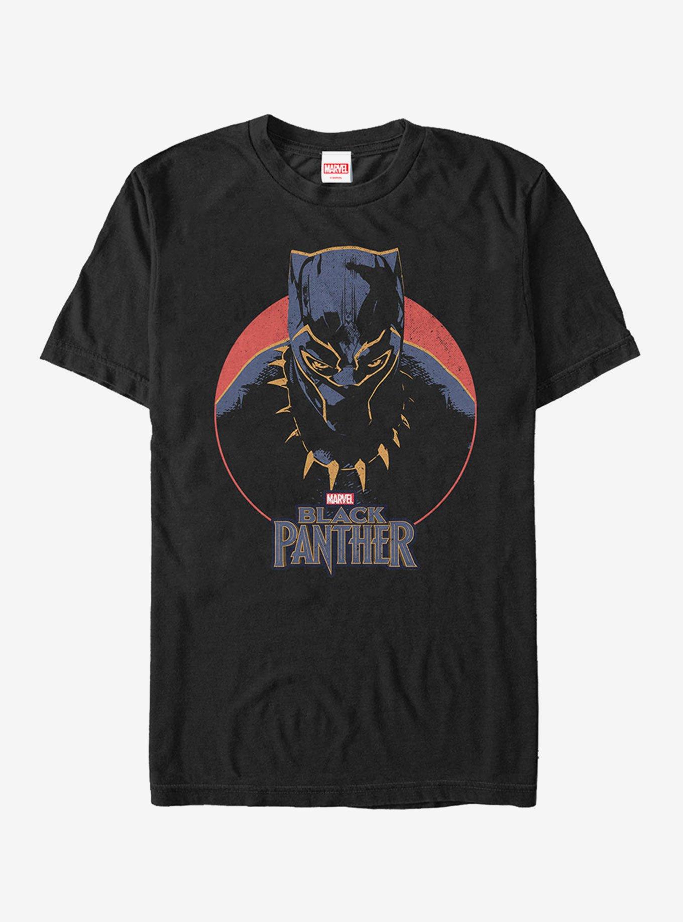 Marvel Black Panther 2018 Retro Circle T-Shirt, BLACK, hi-res