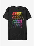 Star Wars Darth Vader Helmet Rainbow T-Shirt, BLACK, hi-res
