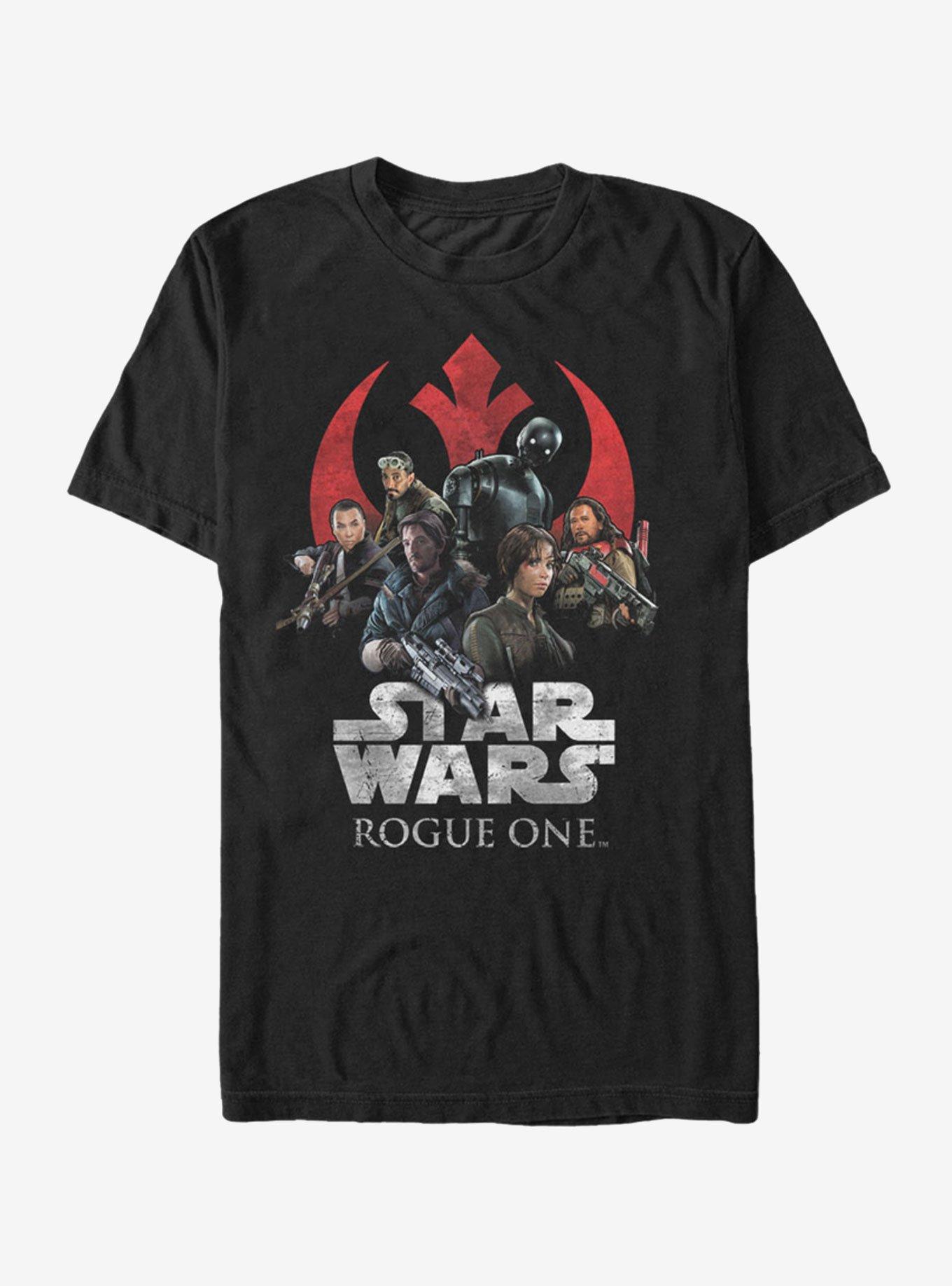 Star Wars Rebellion Groupshot Logo T-Shirt, BLACK, hi-res