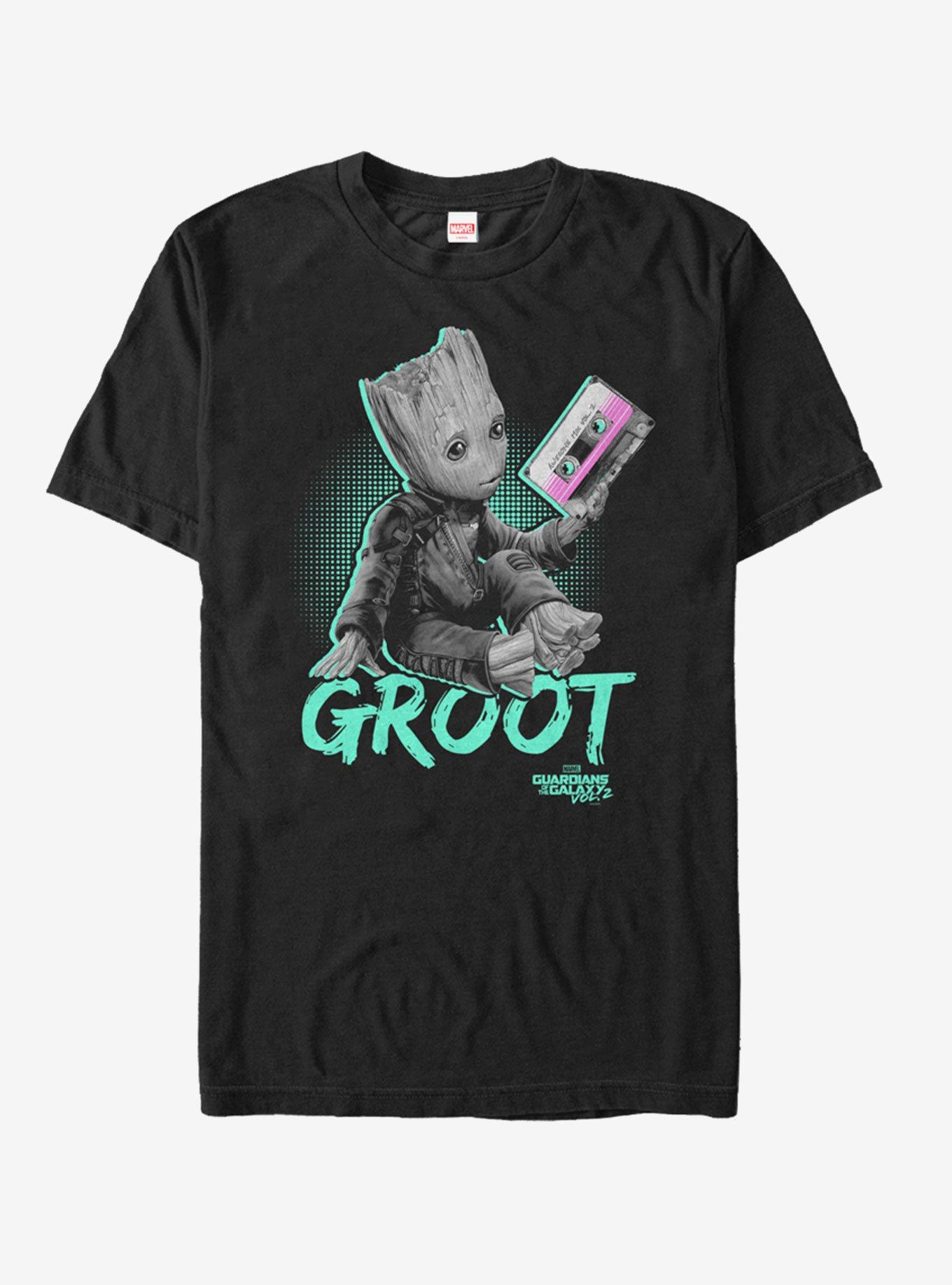 Marvel Guardians of Galaxy Vol. 2 Groot Mix Tape T-Shirt, , hi-res