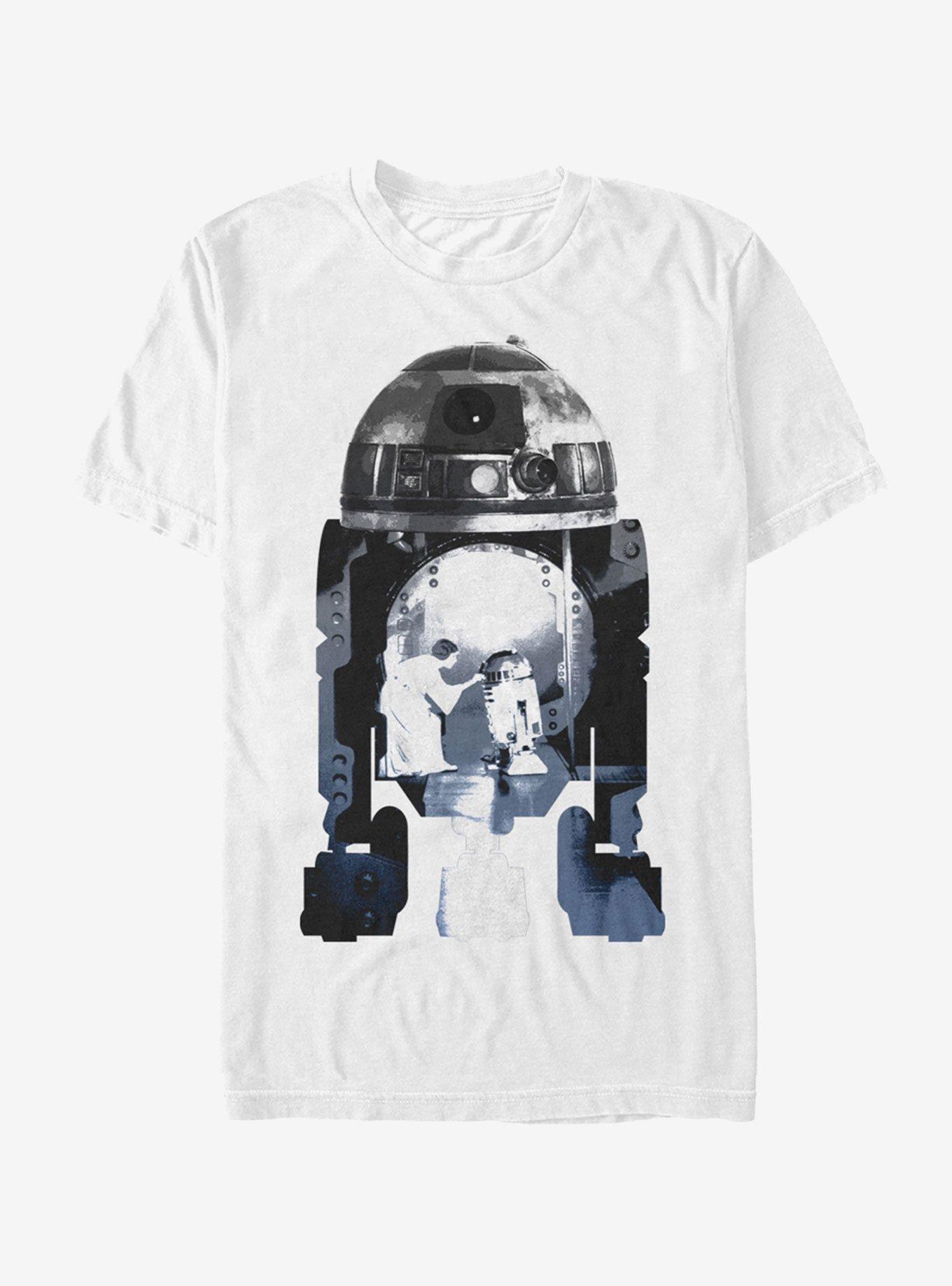 Star Wars R2D2 Holographic Projector T-Shirt, WHITE, hi-res