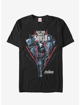 Plus Size Marvel Avengers: Infinity War Get Captain Shield Run T-Shirt, , hi-res