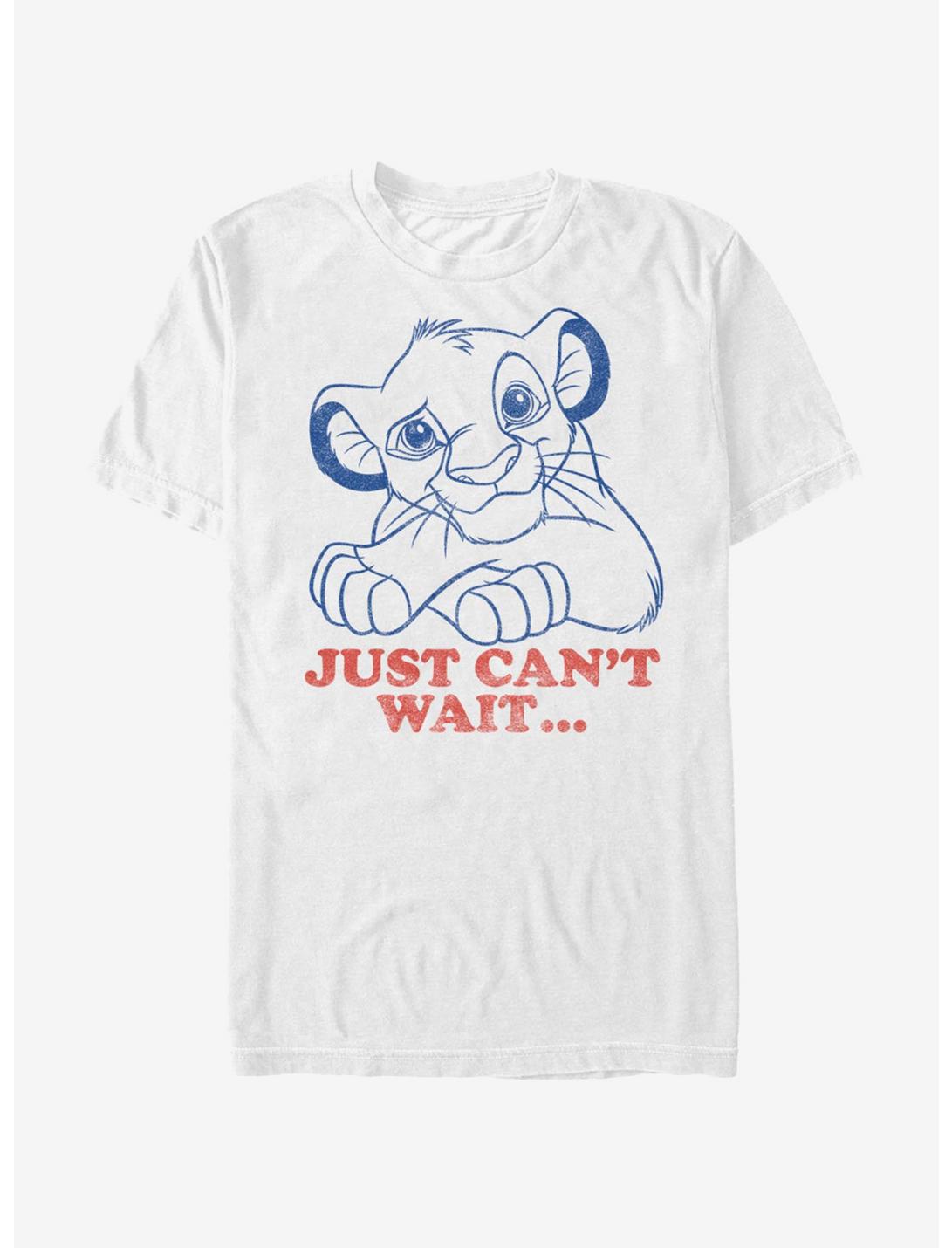 Disney The Lion King Simba Just Can't Wait T-Shirt, WHITE, hi-res