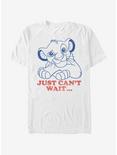 Disney The Lion King Simba Just Can't Wait T-Shirt, WHITE, hi-res