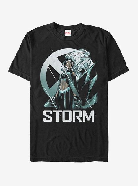 Marvel X-Men Storm Logo T-Shirt - BLACK | BoxLunch