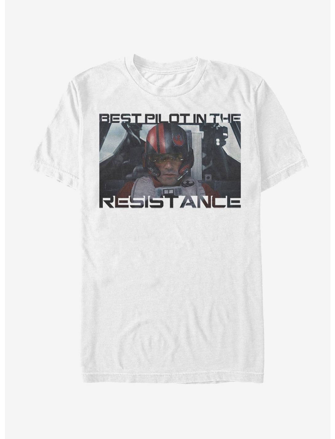 Star Wars Poe Best Pilot in the Resistance T-Shirt, WHITE, hi-res