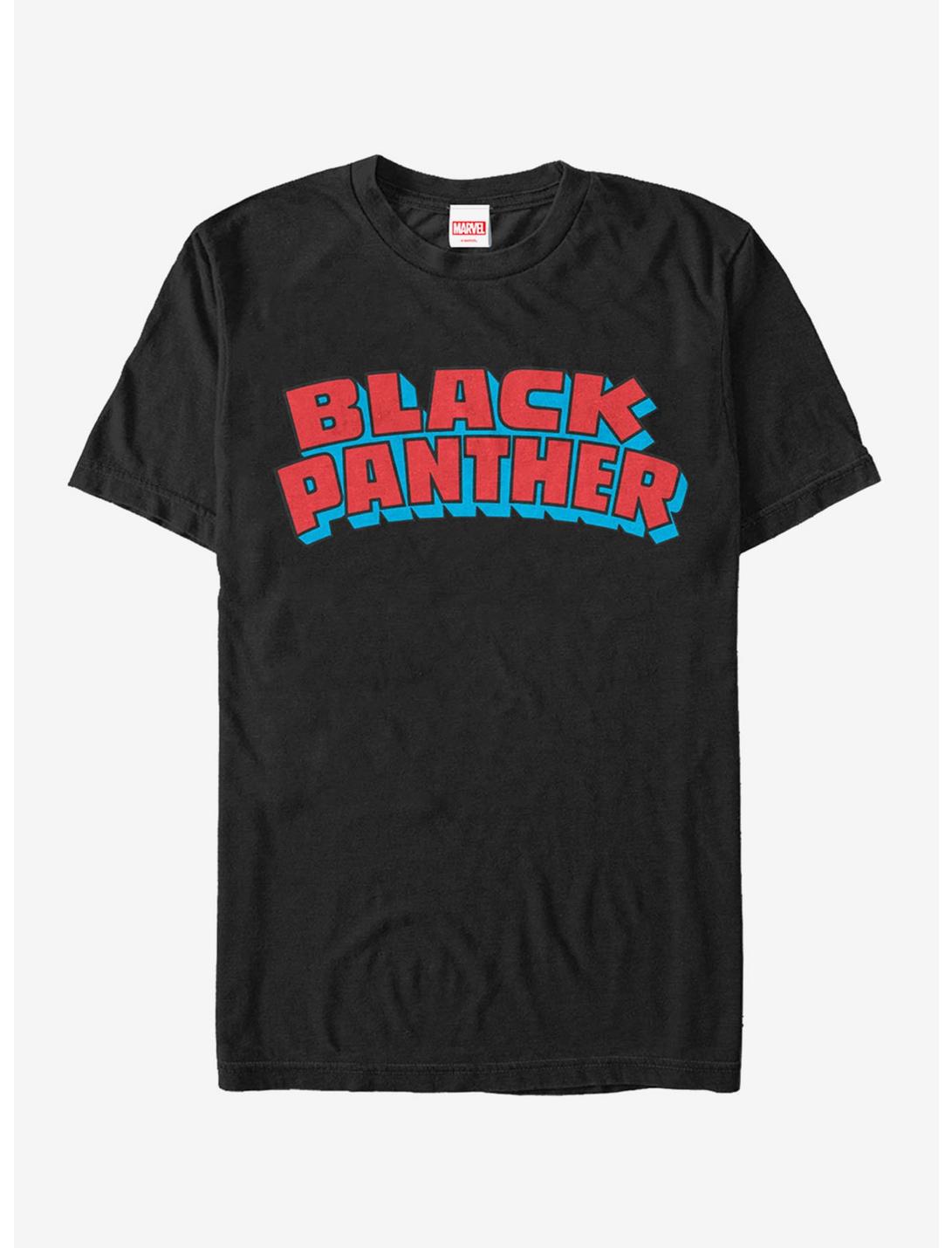 Plus Size Marvel Black Panther Retro Logo T-Shirt, BLACK, hi-res
