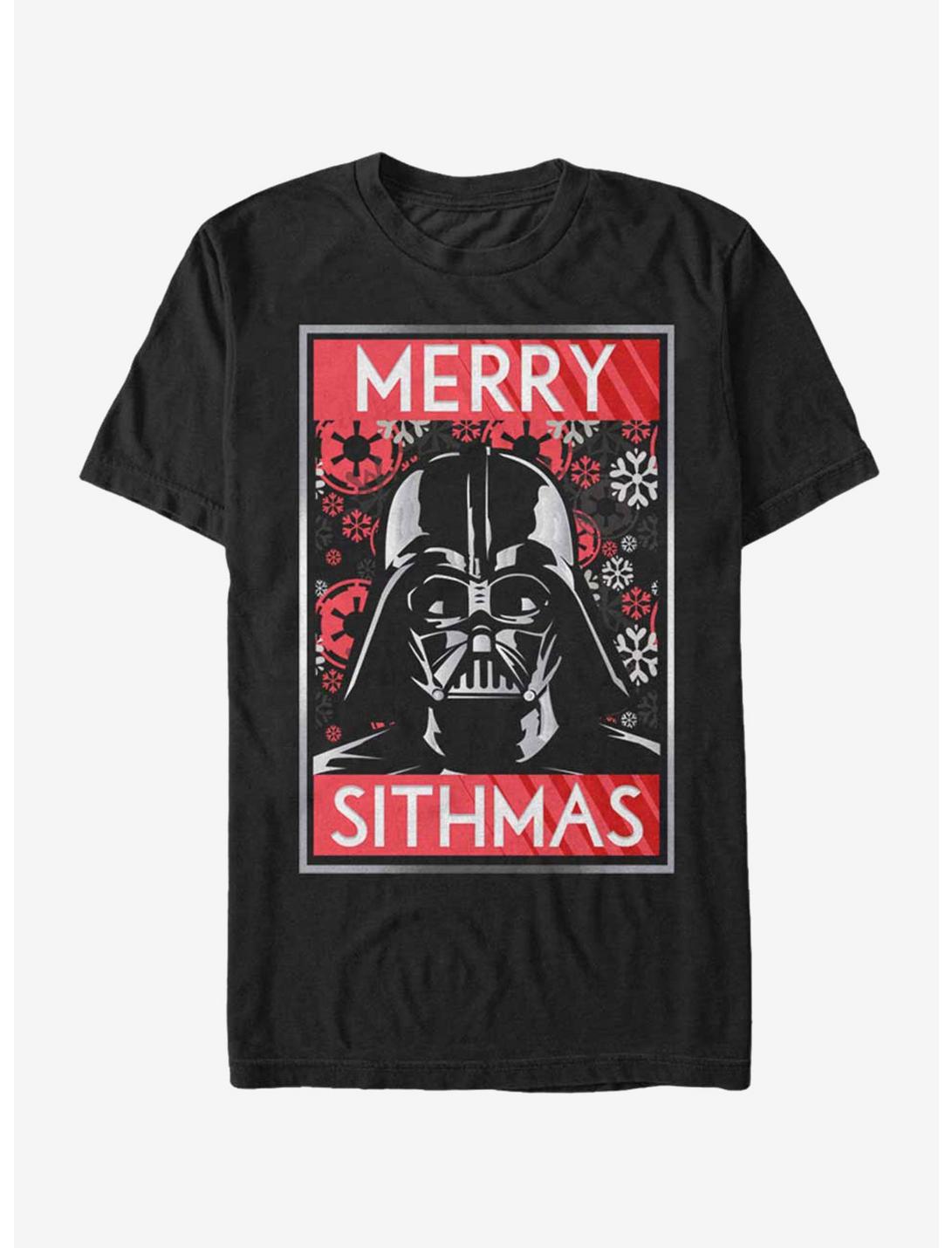Star Wars Christmas Sithmas Darth Vader T-Shirt, BLACK, hi-res