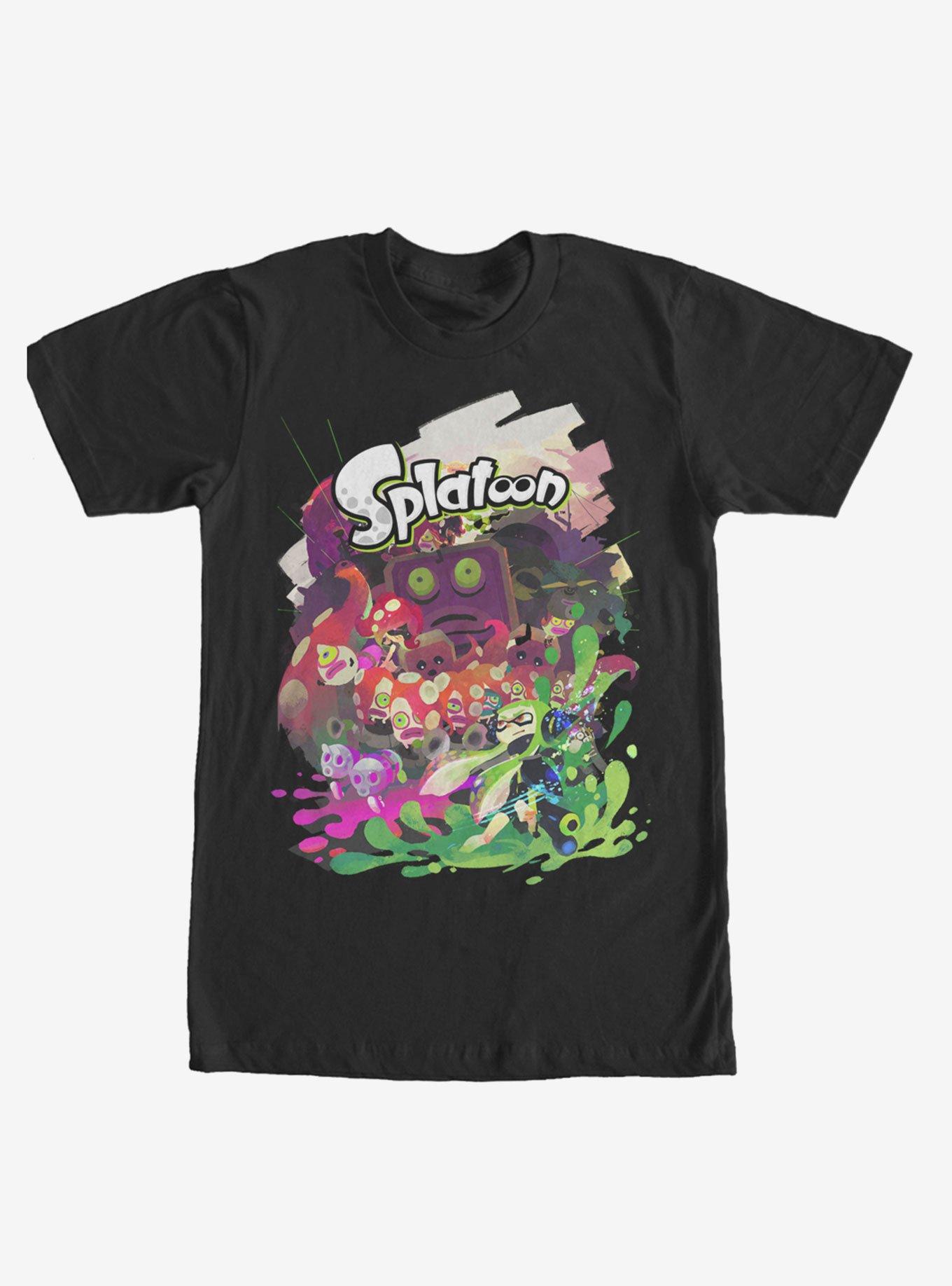Nintendo Splatoon Characters T-Shirt, BLACK, hi-res