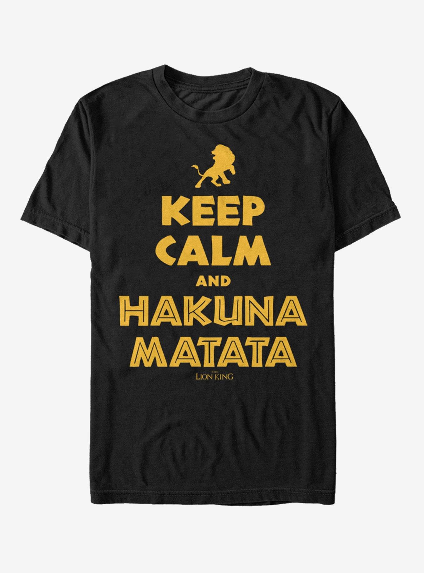 Disney The Lion King Keep Calm and Hakuna Matata T-Shirt, BLACK, hi-res