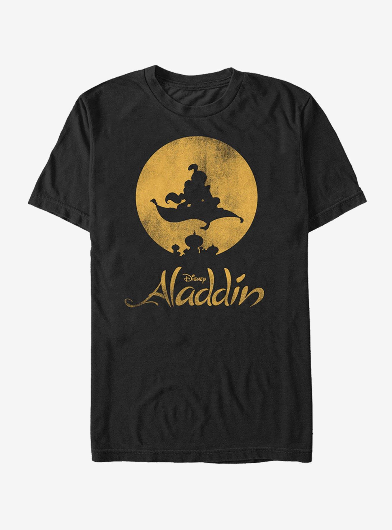 Disney Aladdin Magic Carpet Ride Silhouette T-Shirt, BLACK, hi-res