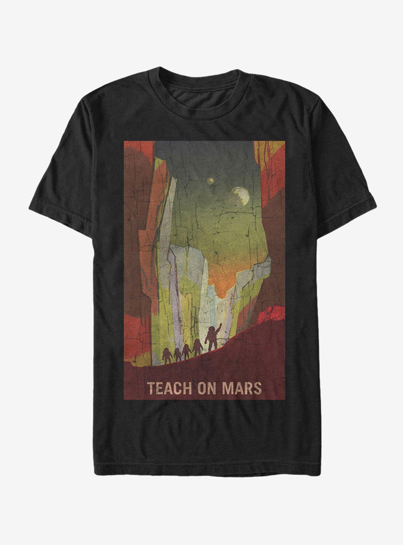 NASA Teach on Mars T-Shirt, BLACK, hi-res