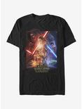 Star Wars The Force Awakens Movie Poster T-Shirt, BLACK, hi-res