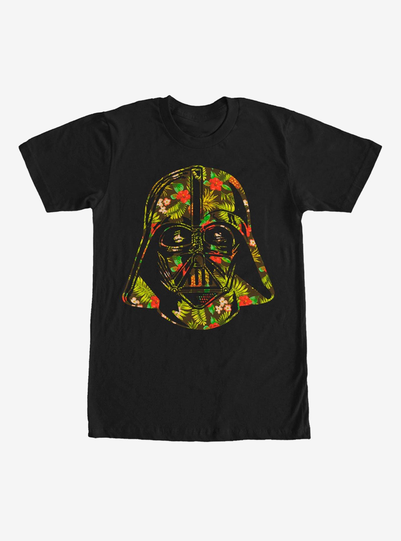 Star Wars Hawaiian Print Darth Vader Helmet T Shirt