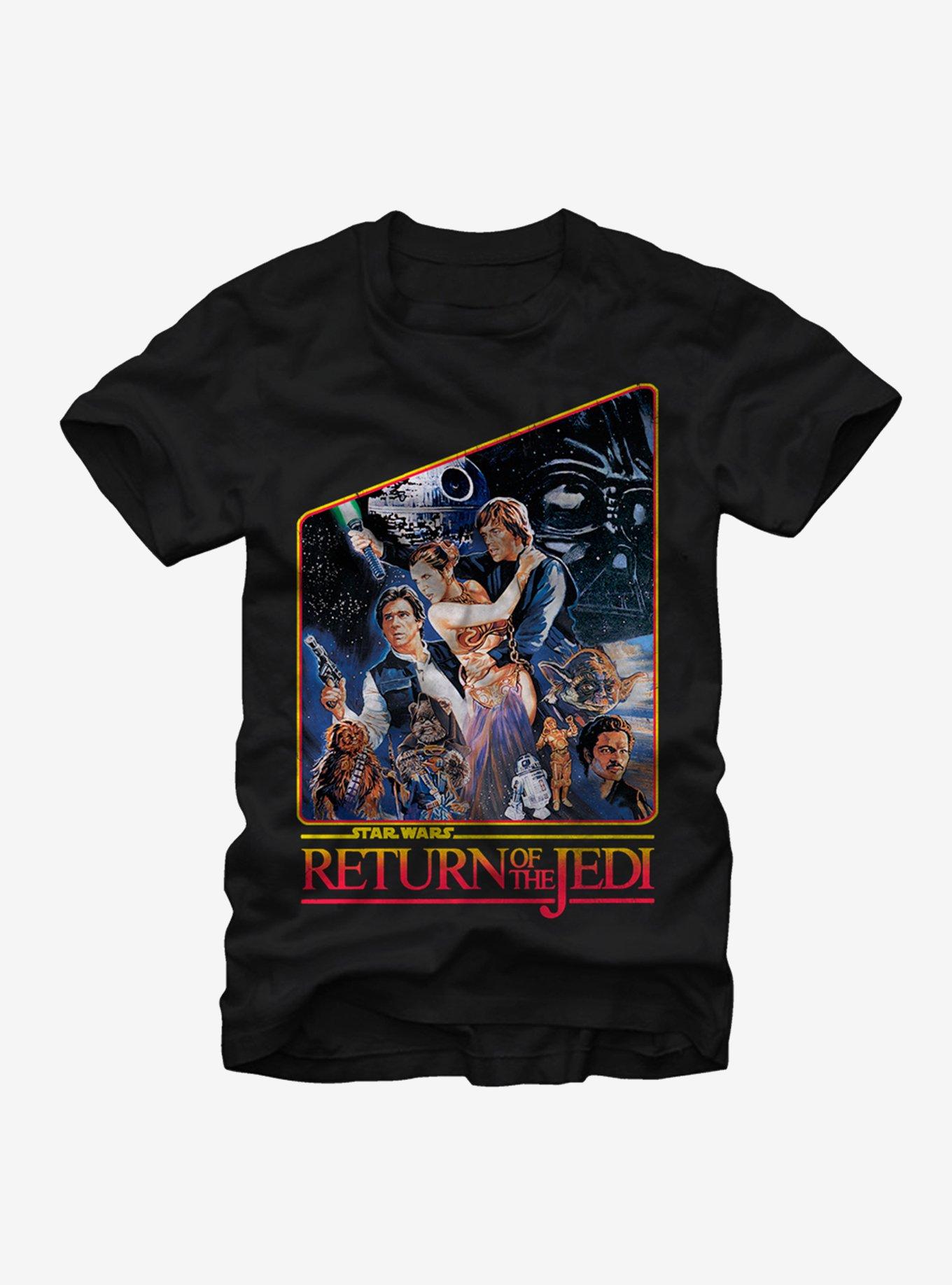 Star Wars Episode VI Return Of The Jedi Poster T-Shirt, BLACK, hi-res