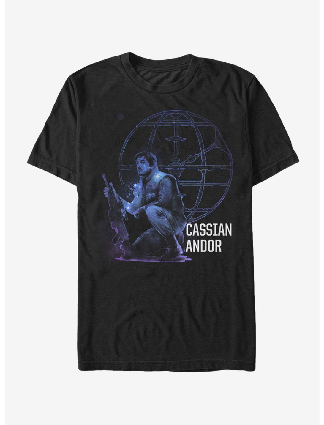 Star Wars Cassian Galaxy Print T-Shirt, BLACK, hi-res