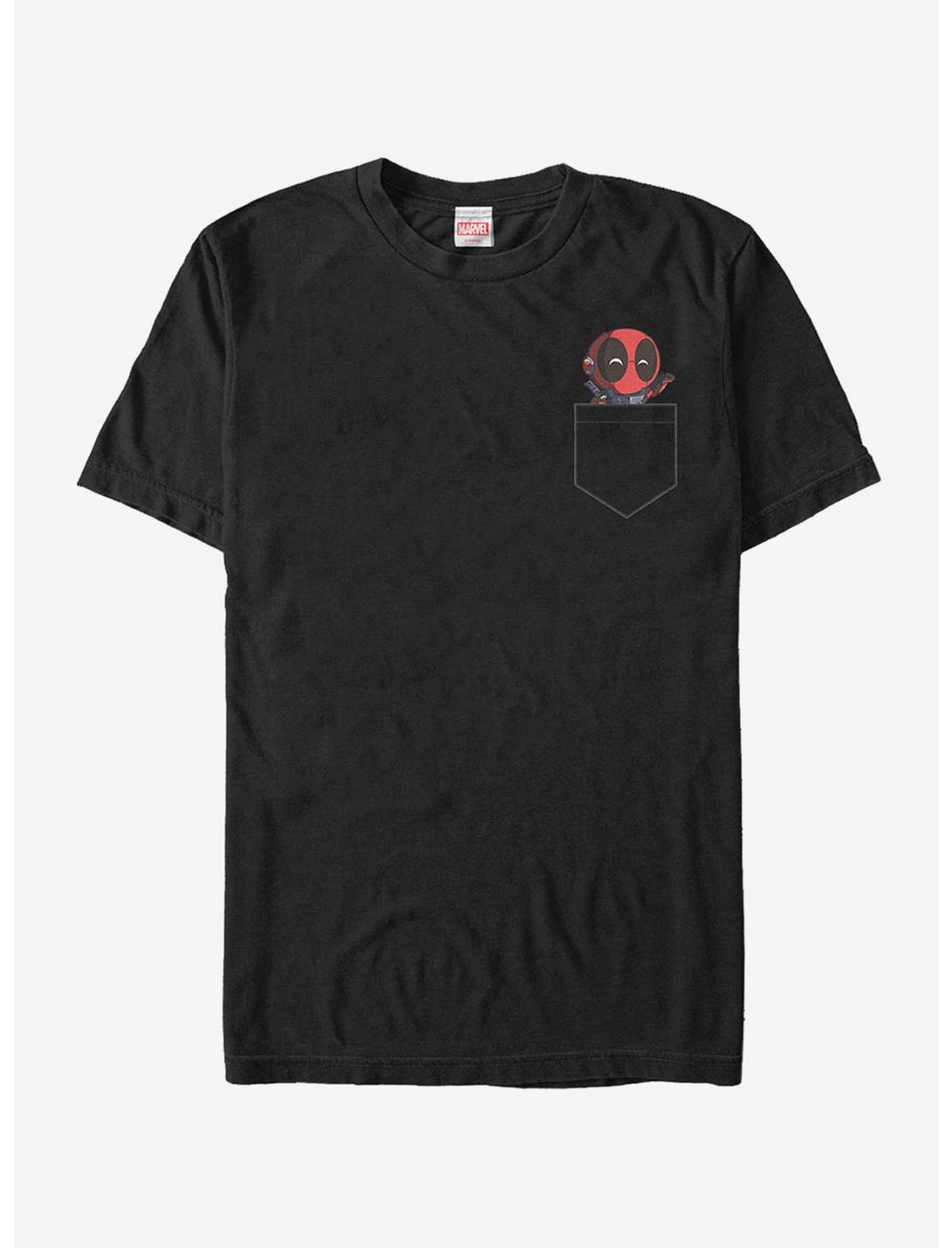 Marvel Deadpool Mini Faux Pocket Friend T-Shirt, BLACK, hi-res