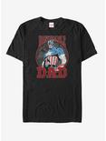 Plus Size Marvel Father's Day Captain America Honorable T-Shirt, BLACK, hi-res
