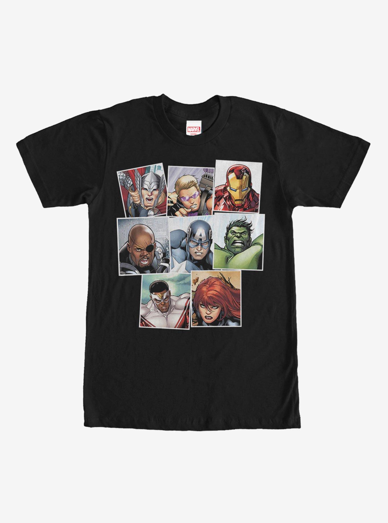 Marvel Avengers Polaroid T-Shirt, BLACK, hi-res