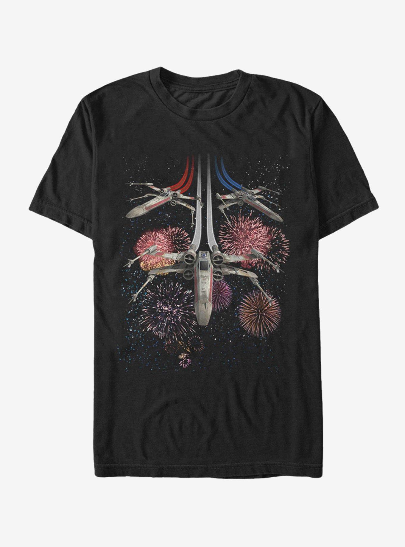 Star Wars Fourth of July X-Wing Fireworks T-Shirt, , hi-res