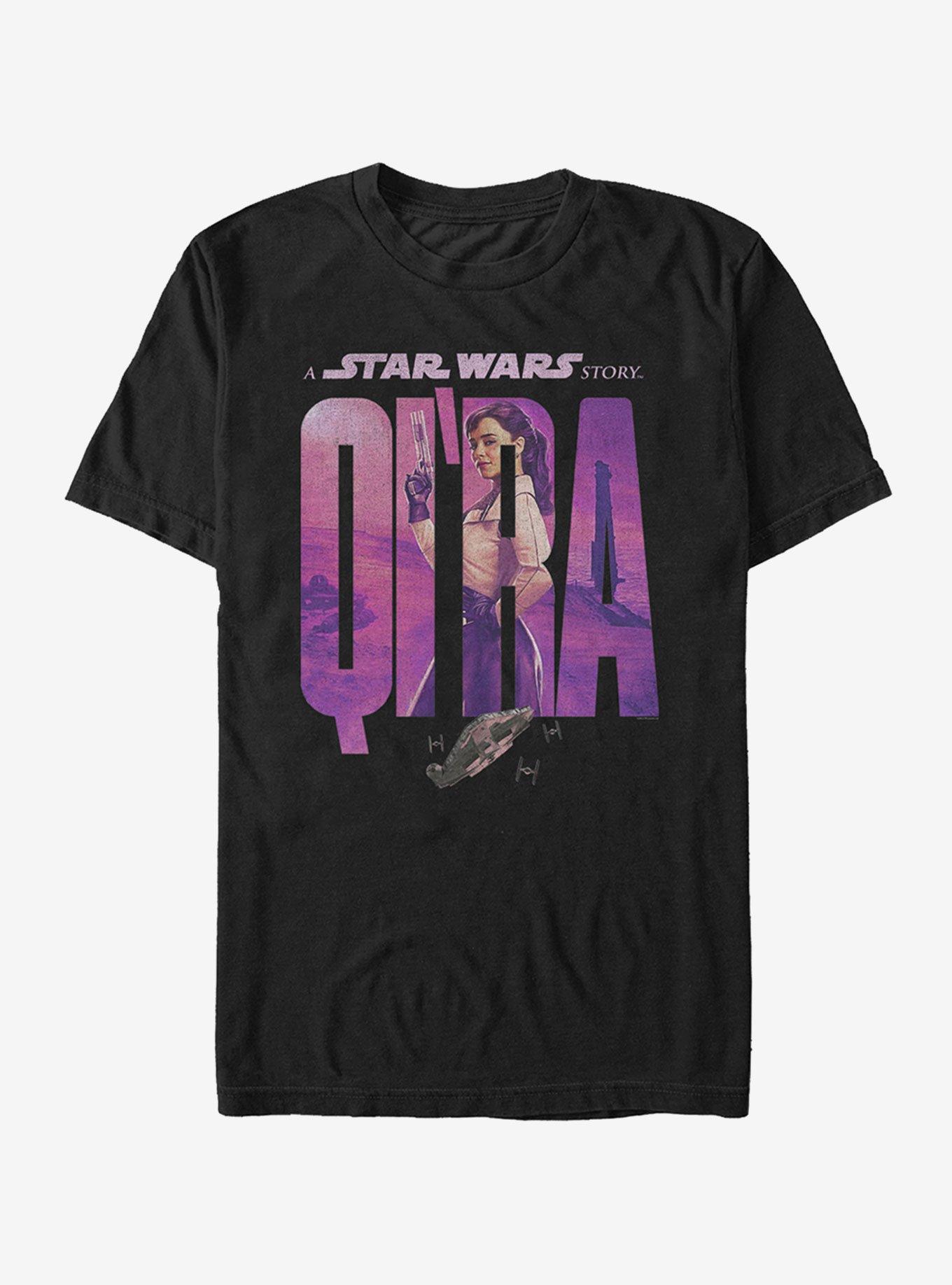 Star Wars Qi'ra Name Movie Poster T-Shirt, BLACK, hi-res