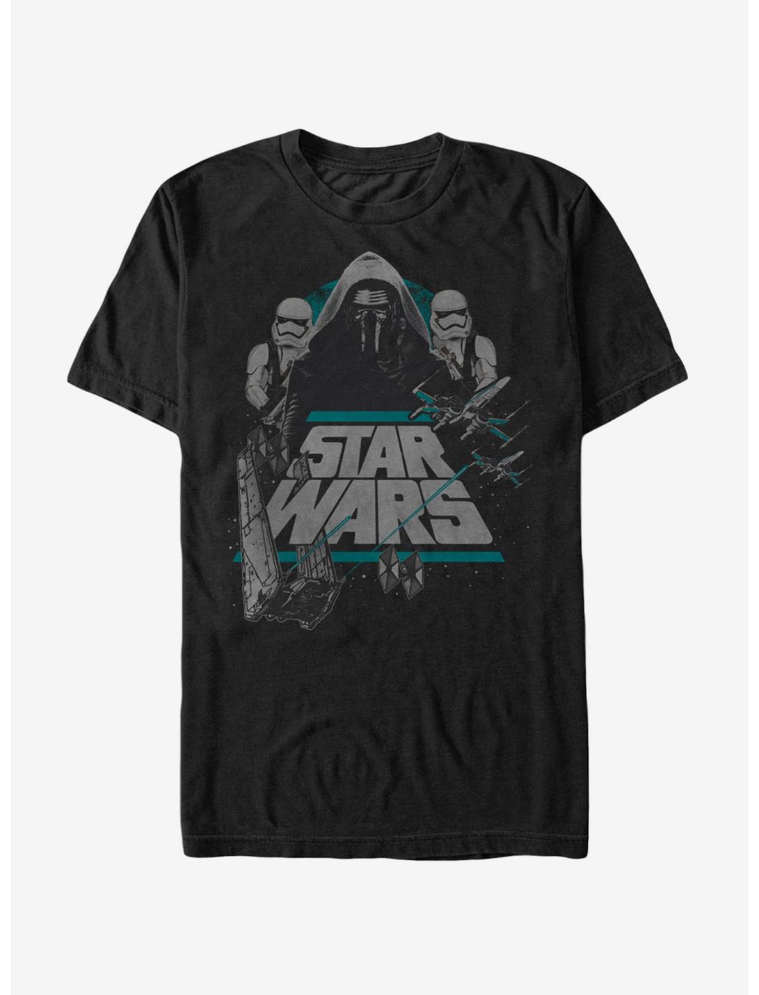 Star Wars Kylo Ren Command Shuttle Logo T-Shirt, BLACK, hi-res
