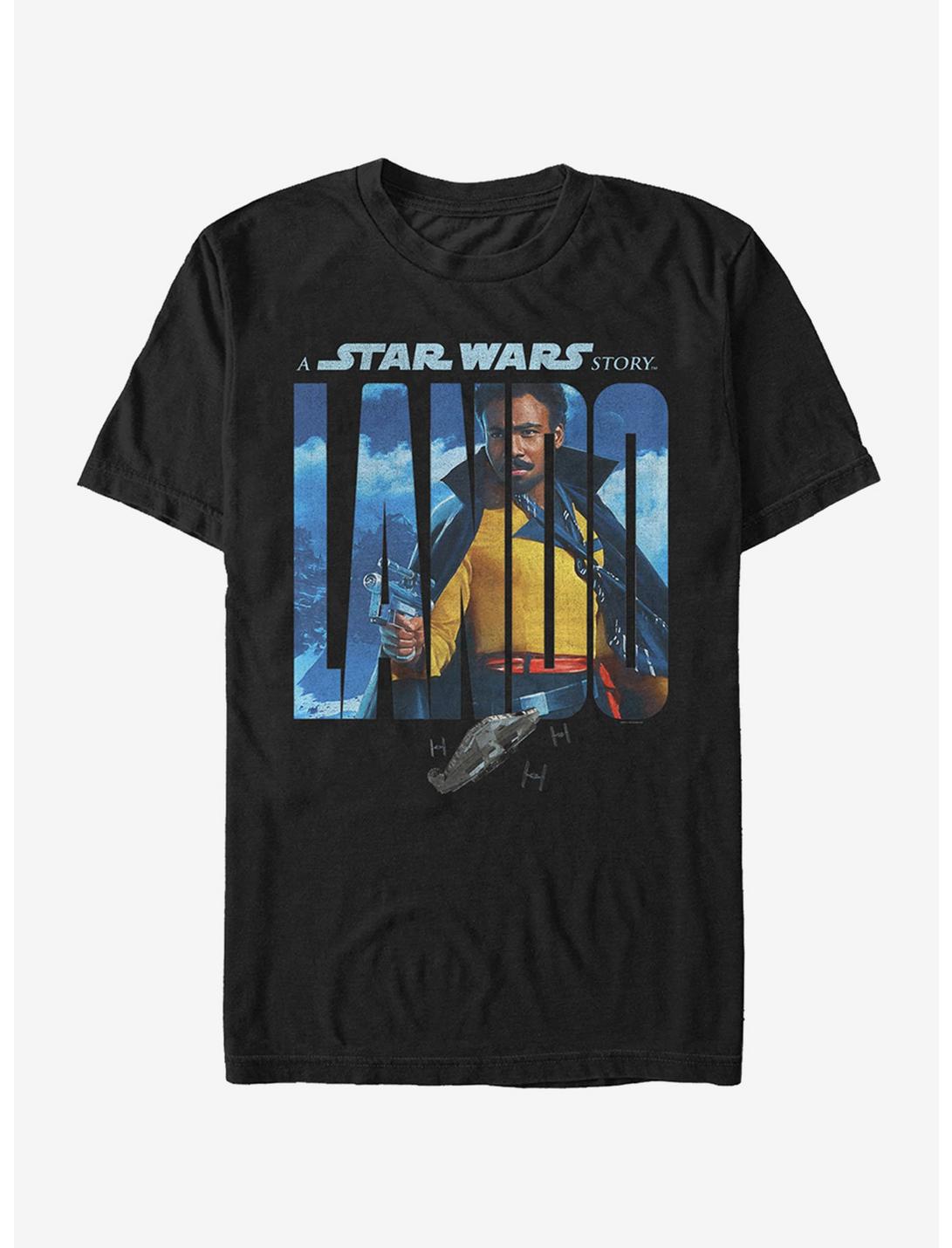 Star Wars Lando Name Movie Poster T-Shirt, BLACK, hi-res