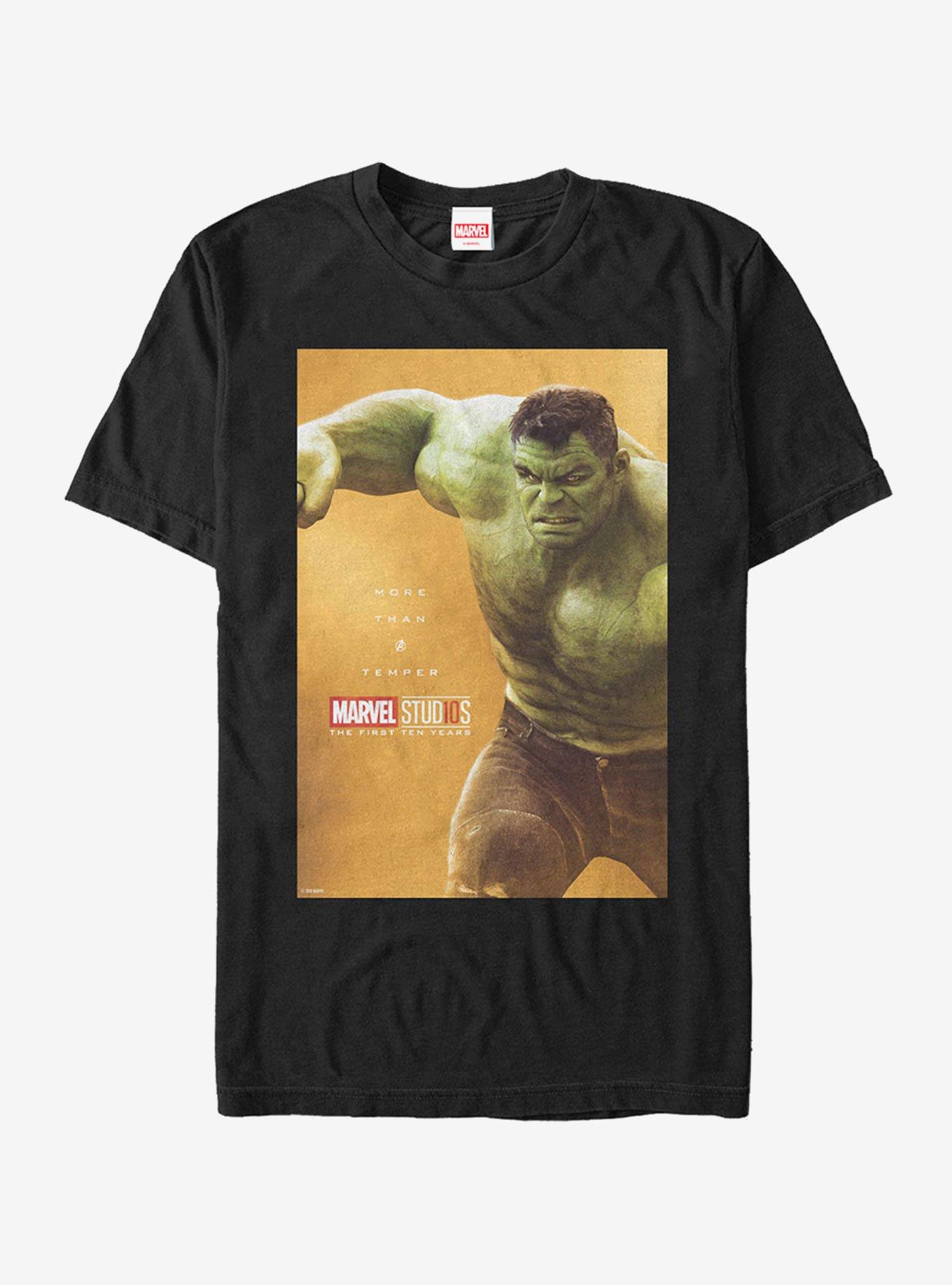 Marvel 10 Years Anniversary Hulk T-Shirt, BLACK, hi-res
