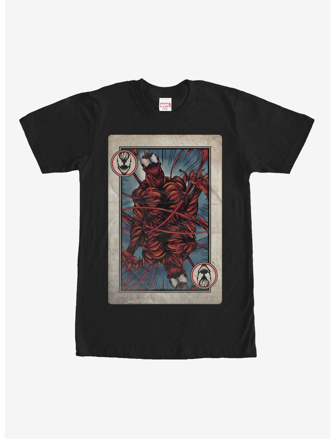 Marvel Carnage Playing Card T-Shirt, BLACK, hi-res