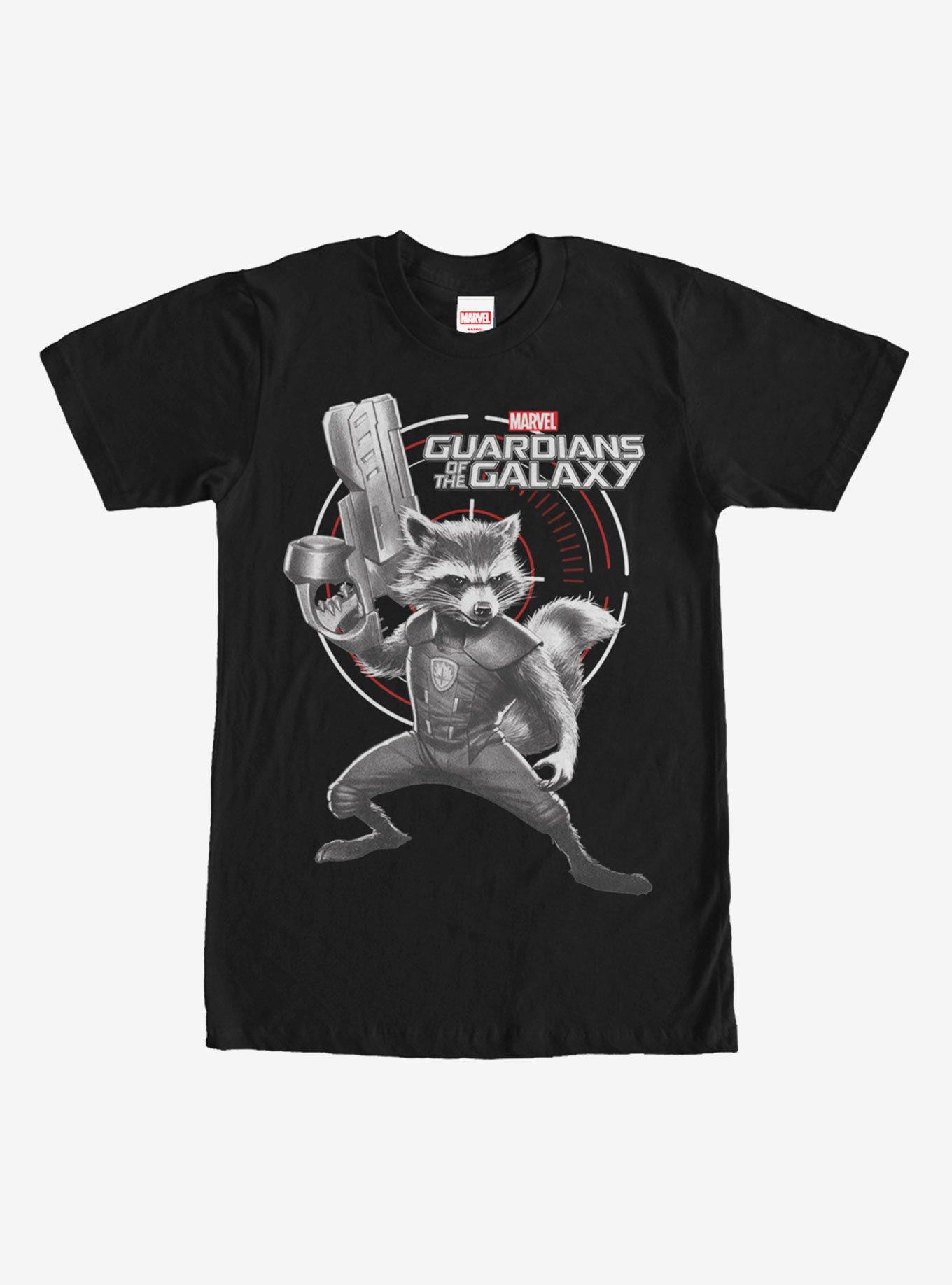 Marvel Guardians of the Galaxy Rocket Target T-Shirt, BLACK, hi-res