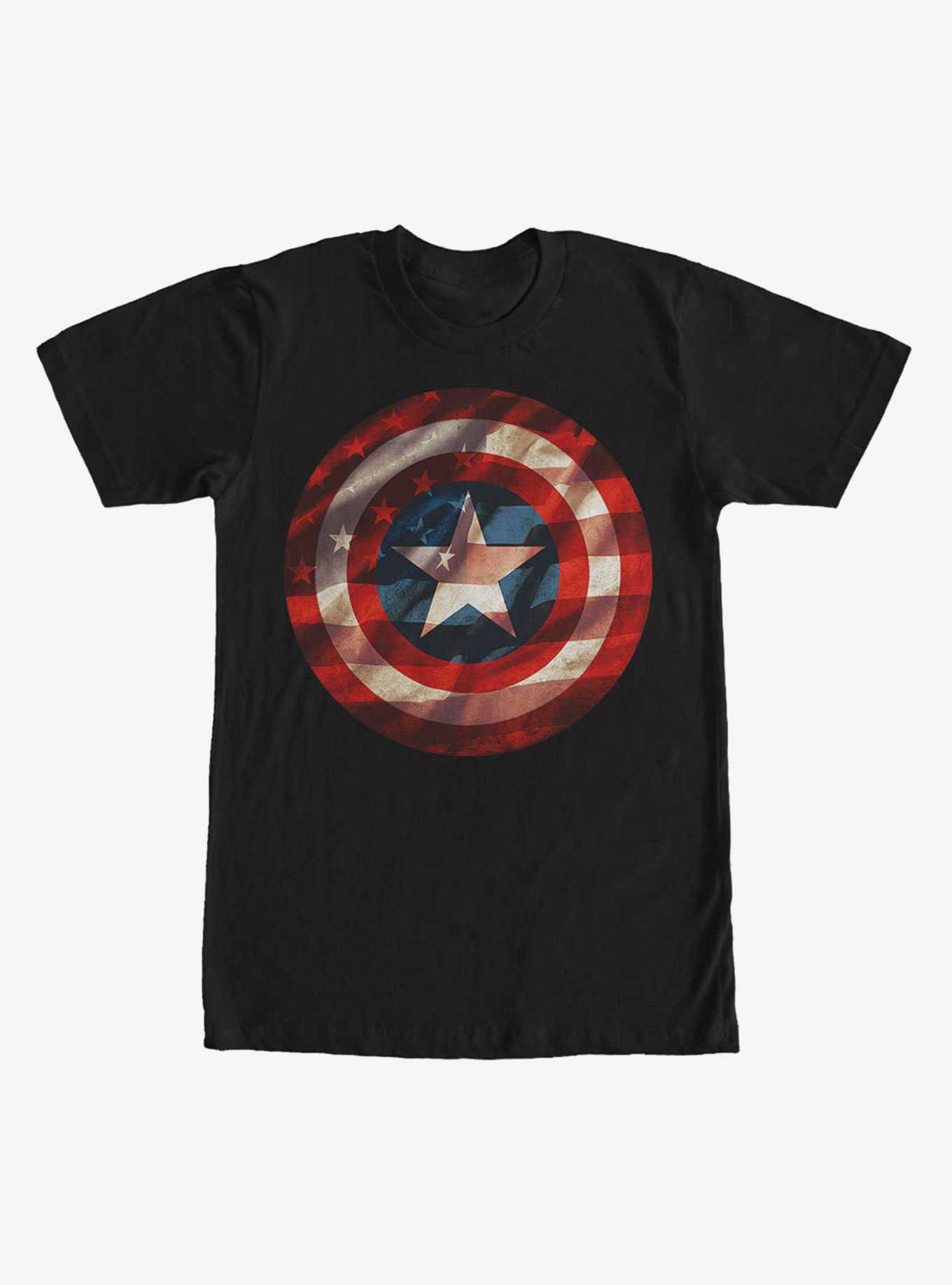 Marvel Captain America Shield Flag T-Shirt, , hi-res