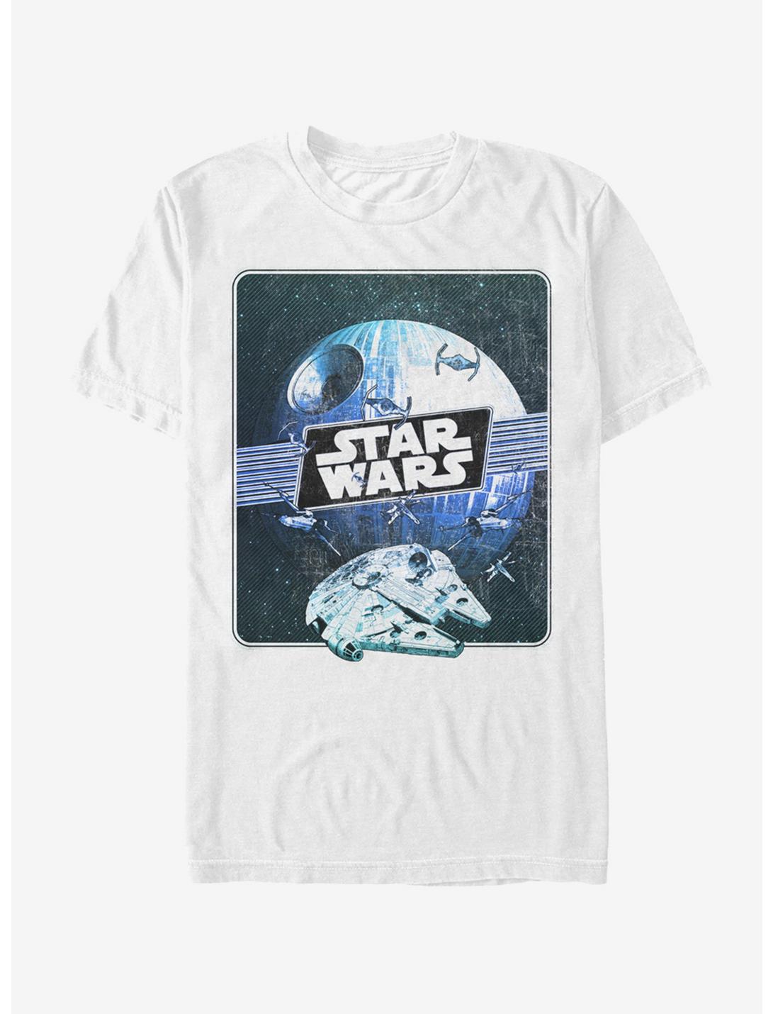 Star Wars Death Star and Millennium Falcon T-Shirt, WHITE, hi-res