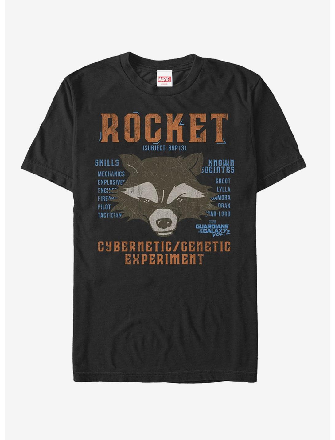 Marvel Rocket List  T-Shirt, BLACK, hi-res