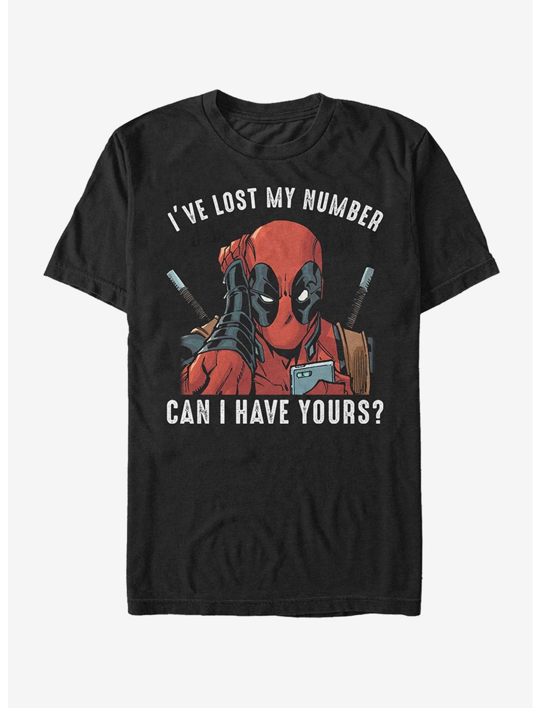 Marvel Deadpool Lost My Number T-Shirt, BLACK, hi-res