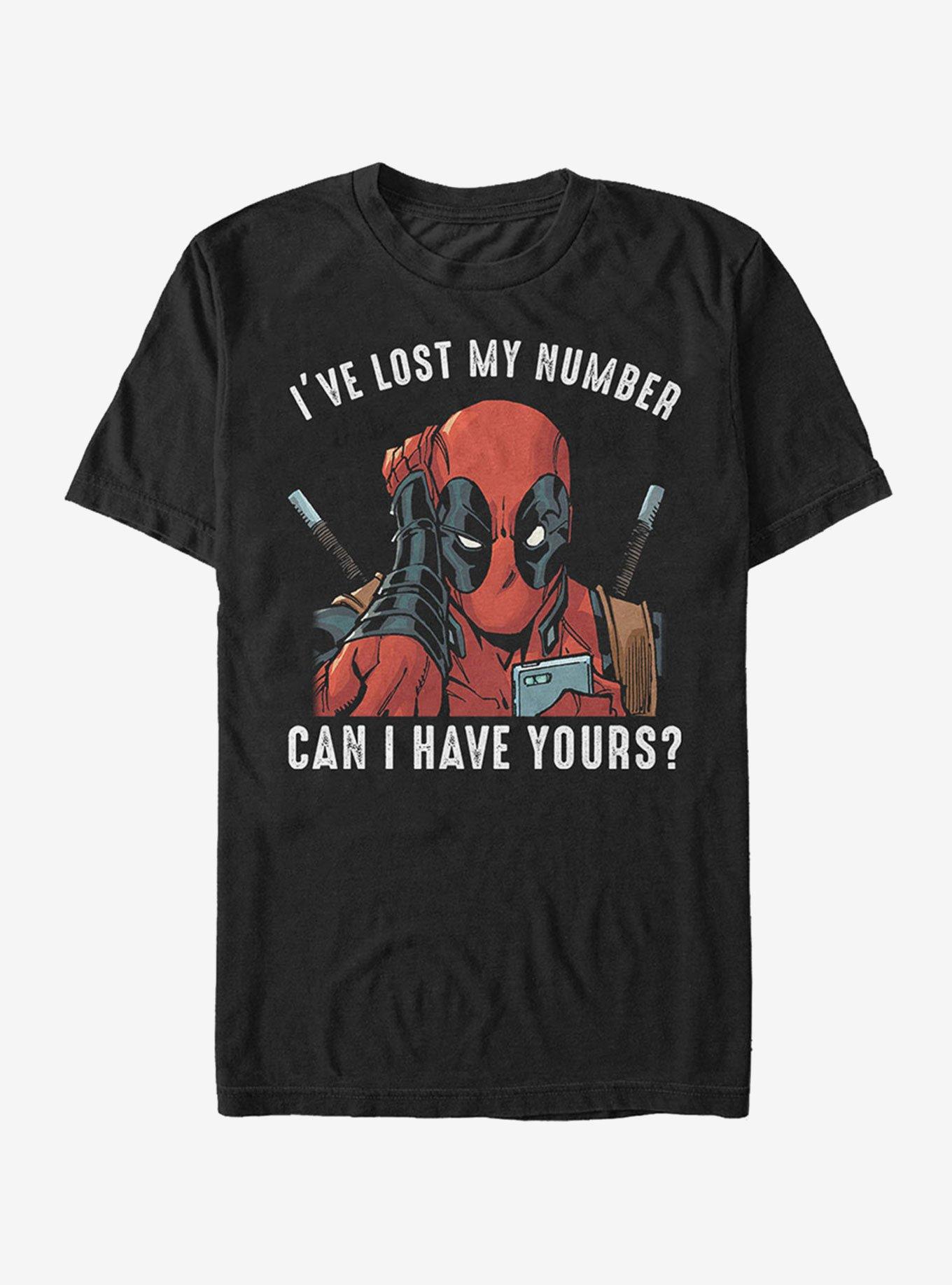 Marvel Deadpool Lost My Number T-Shirt, BLACK, hi-res
