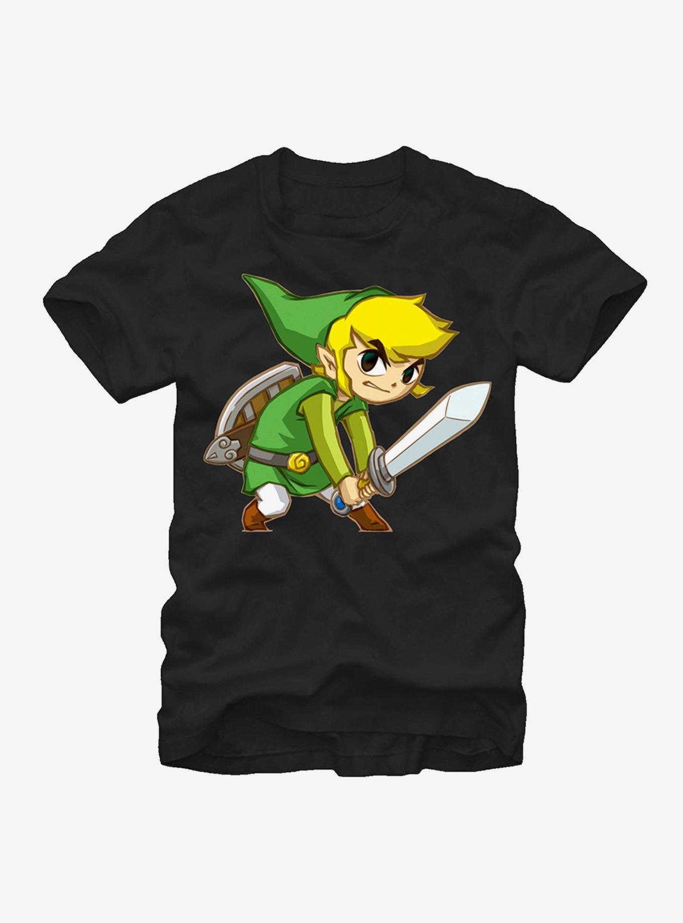 Nintendo Legend of Zelda Spirit Tracks Link T-Shirt, BLACK, hi-res