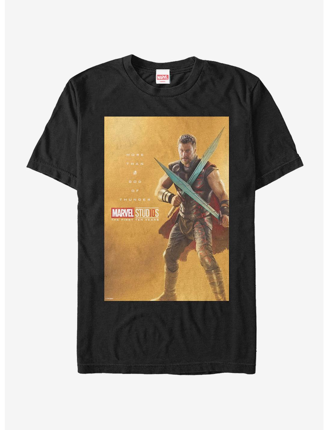 Marvel 10 Years Anniversary Thor T-Shirt, BLACK, hi-res