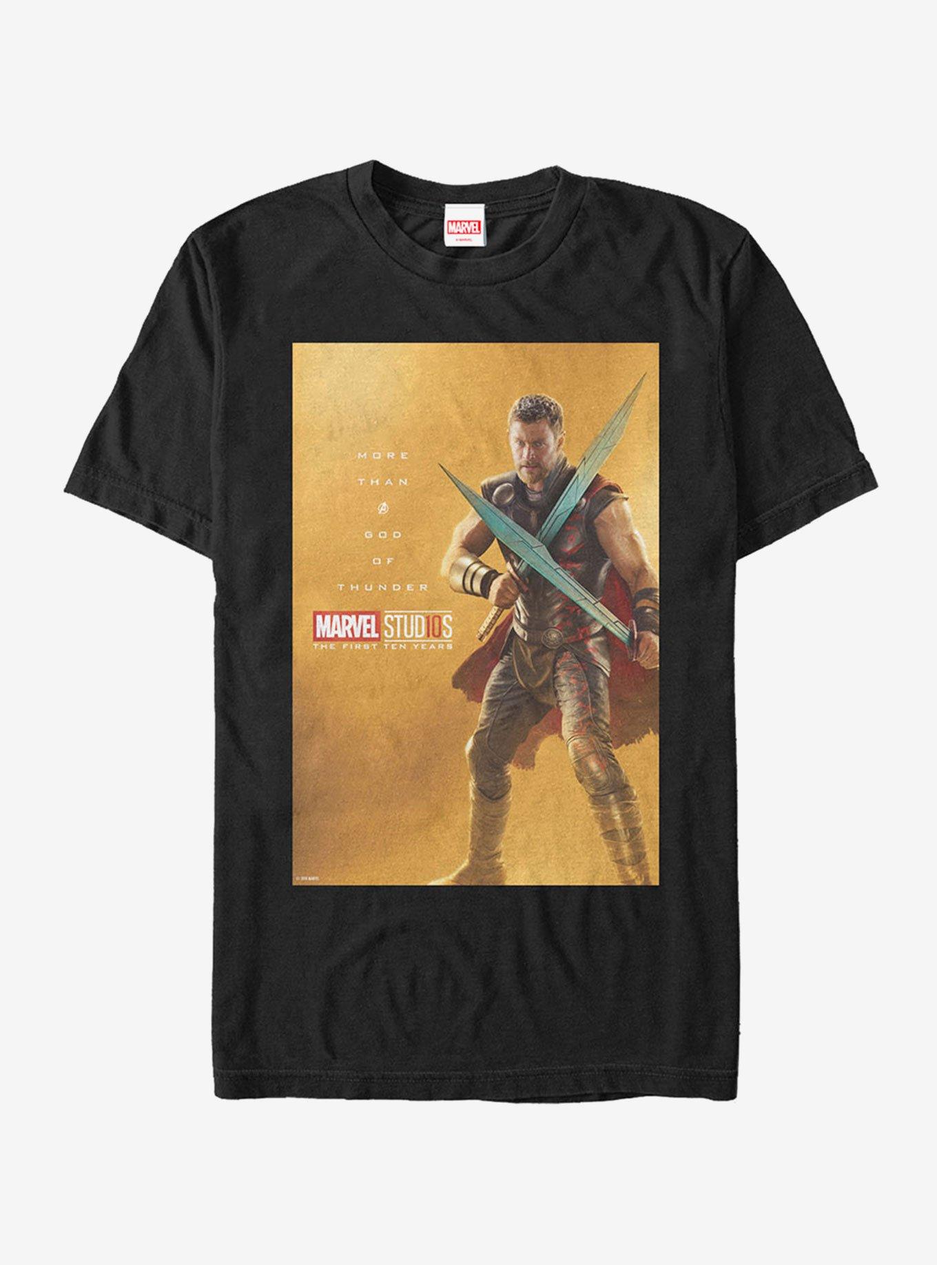 Marvel 10 Years Anniversary Thor T-Shirt, BLACK, hi-res