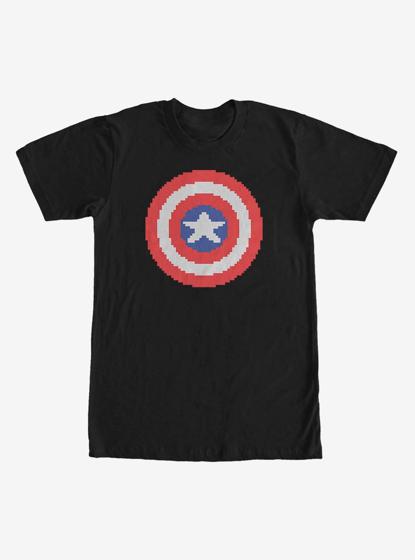 Marvel Captain America Pixelated Shield T-Shirt, , hi-res