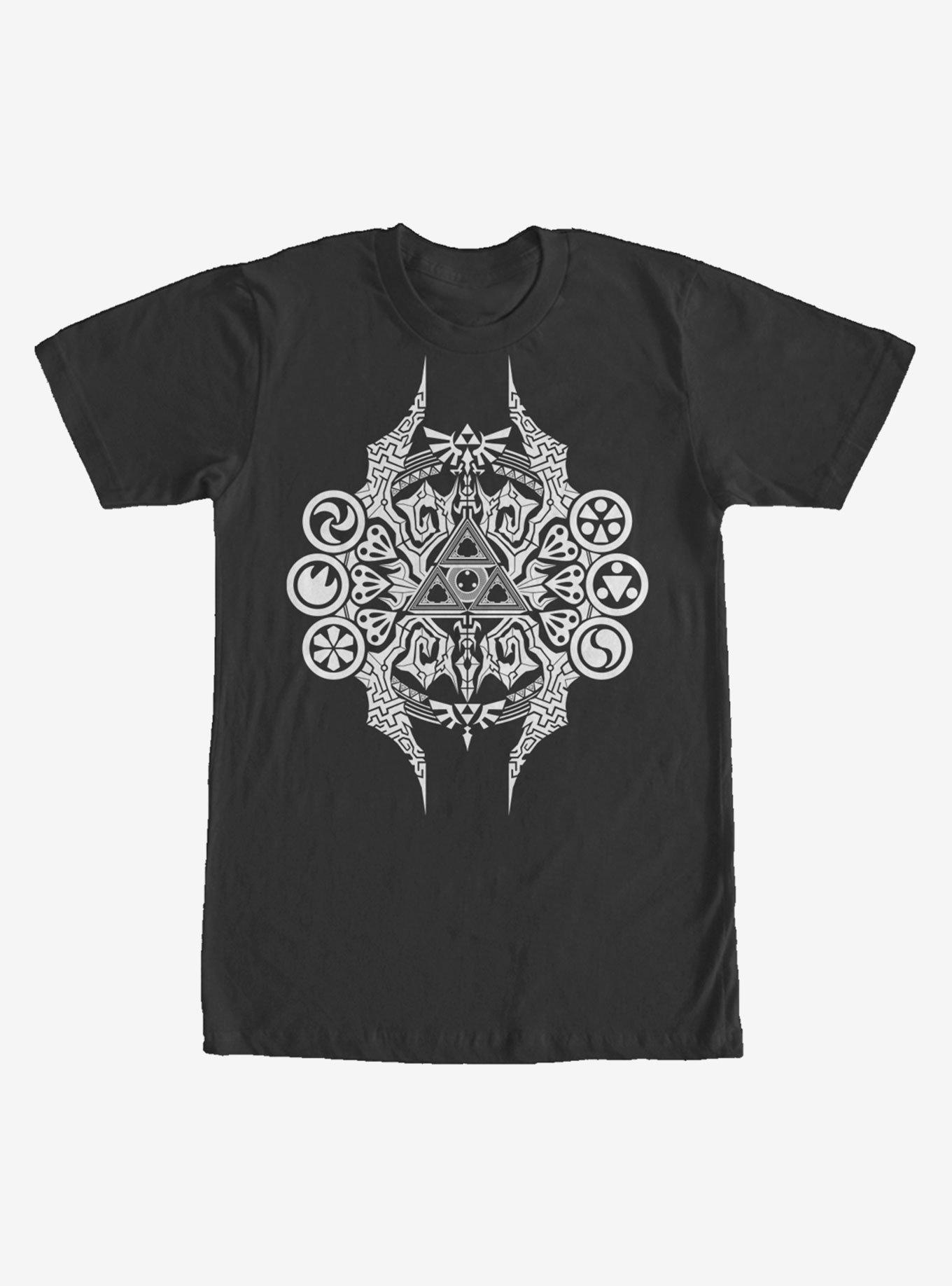 Nintendo Legend of Zelda Triforce Design T-Shirt, BLACK, hi-res