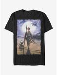 Star Wars Rey on Jakku T-Shirt, BLACK, hi-res