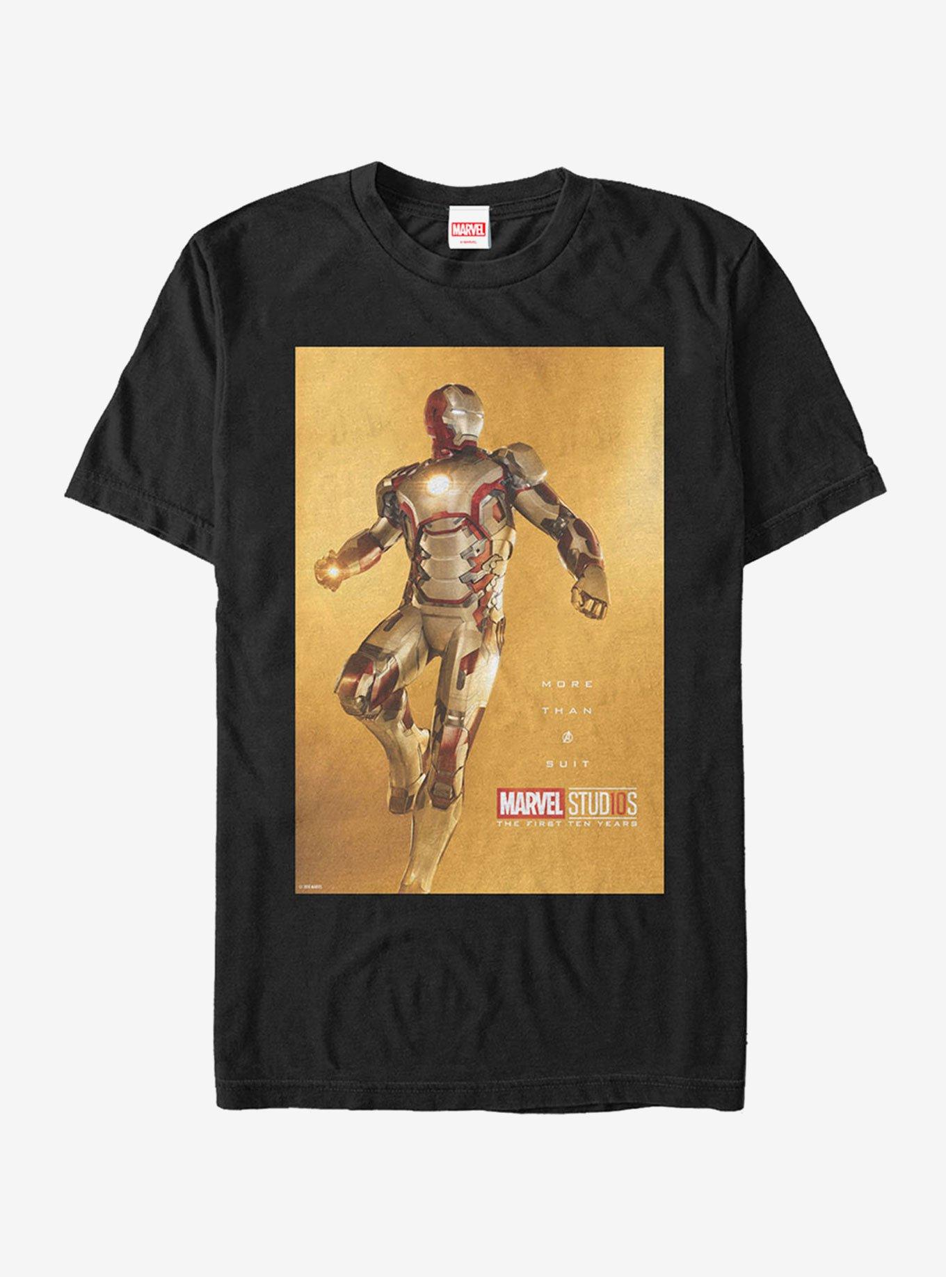 Marvel 10 Years Anniversary Iron Man T-Shirt, BLACK, hi-res