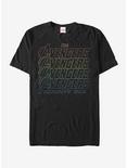 Marvel Avengers: Infinity War Rainbow Logo T-Shirt, BLACK, hi-res
