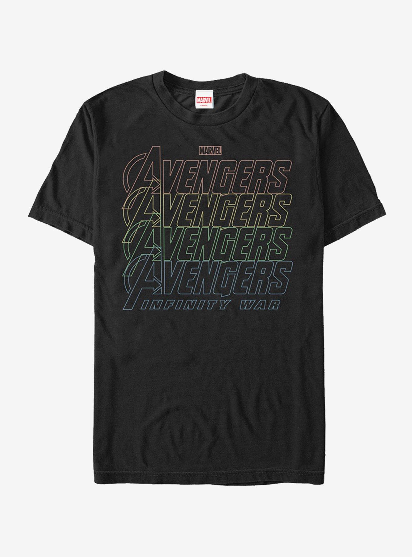Marvel Avengers: Infinity War Rainbow Logo T-Shirt, , hi-res
