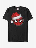 Marvel Christmas Spider-Man Santa Hat T-Shirt, BLACK, hi-res
